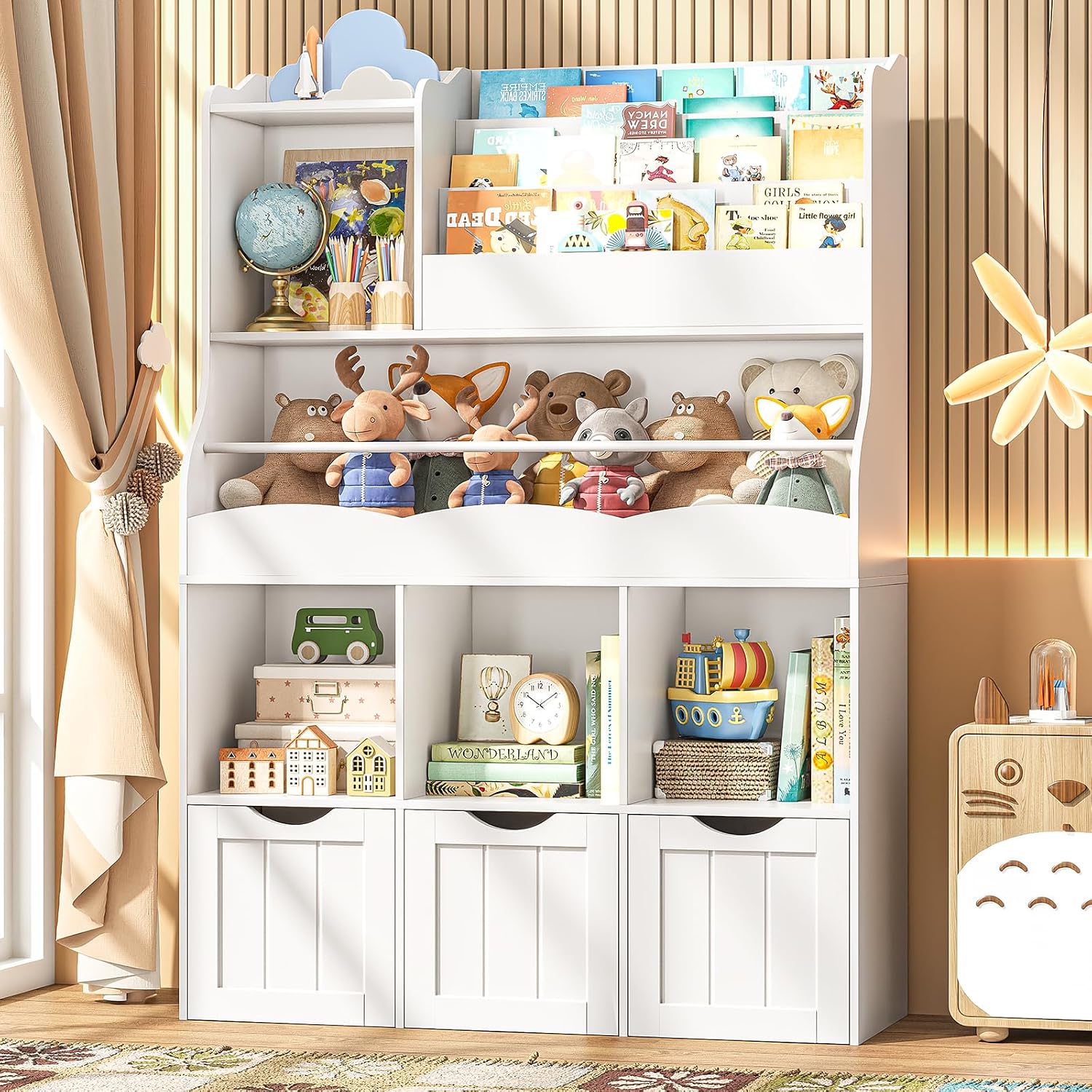 Kids Toys Drawers - Estantería Infantil de 51.18 Pulgadas con