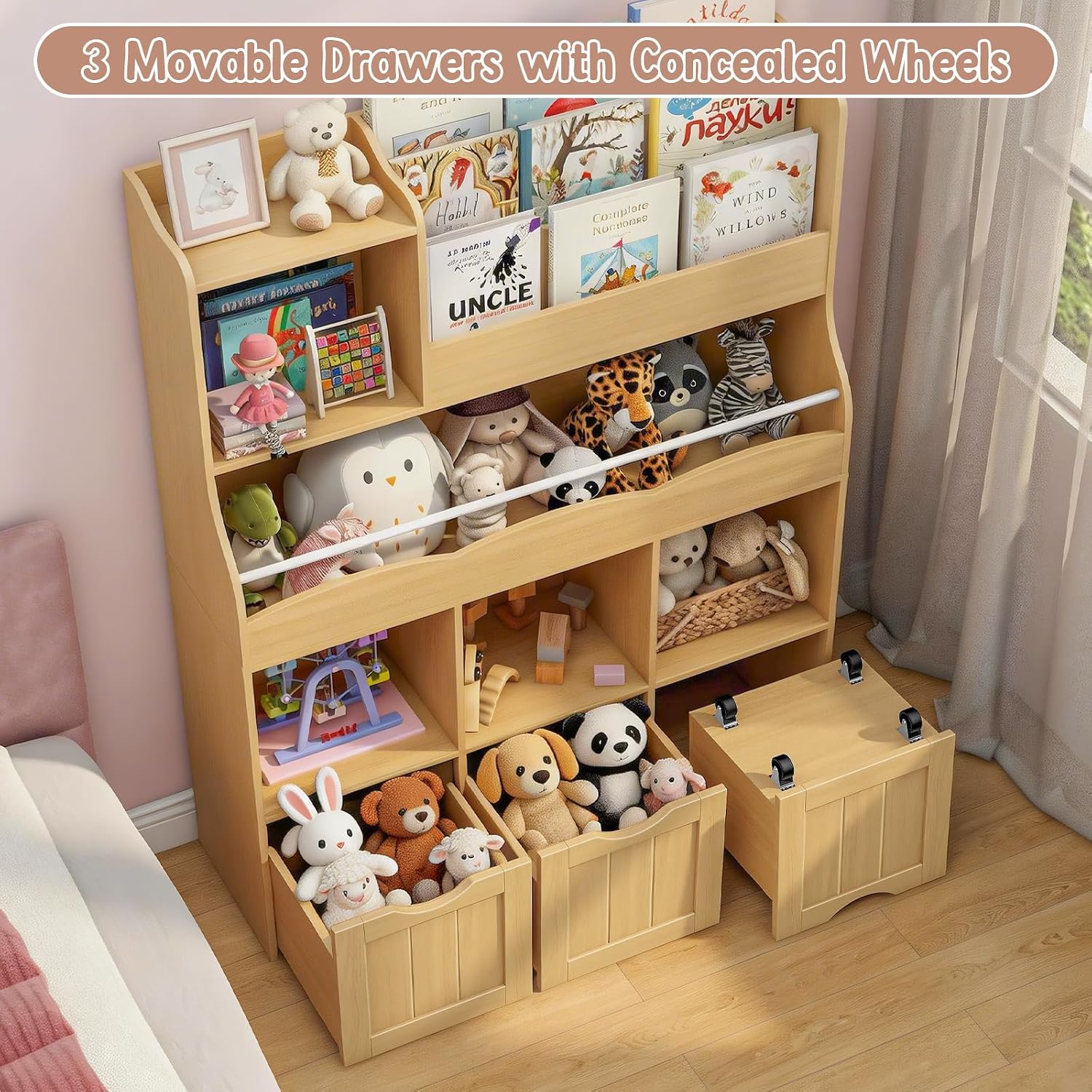 Estantería de Madera de 3 Nive - Kids Toys Drawers reseña y precio