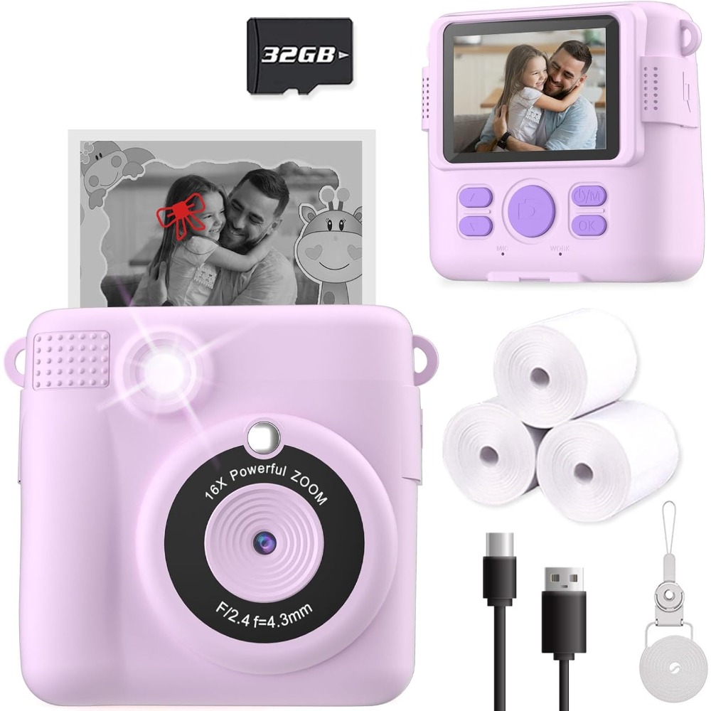 Cámara de impresión instantáne - Toys For Kids Video reseña y precio