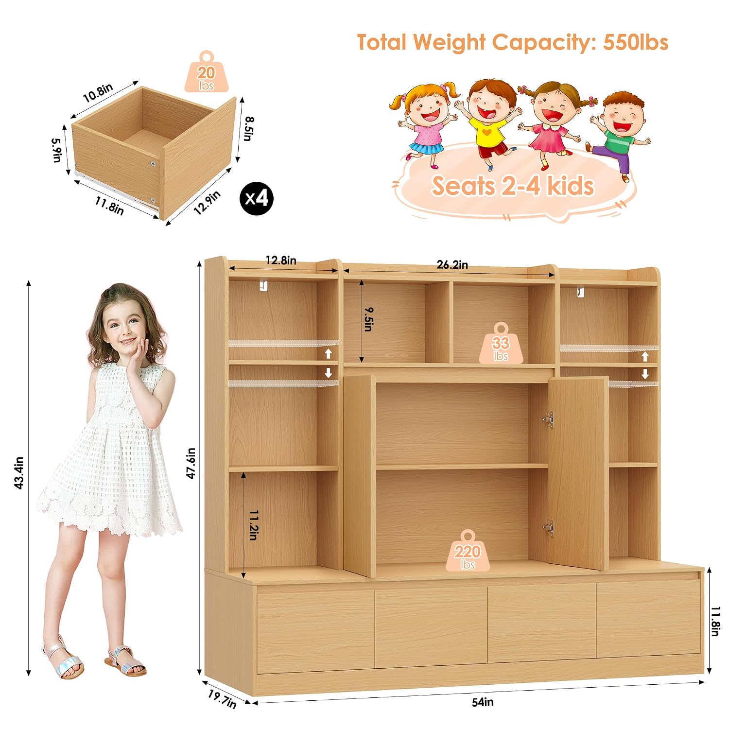 Estantería para Libros Infanti - Kids Toys Drawers reseña y precio