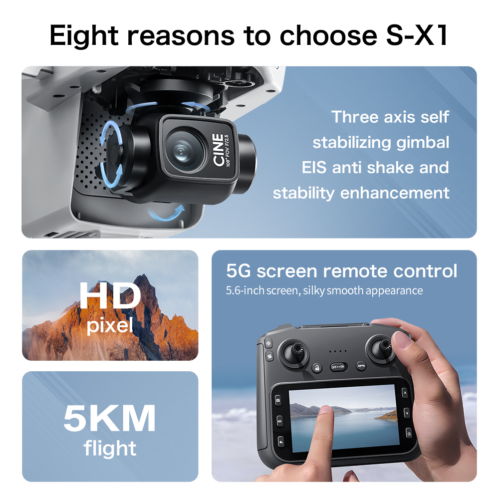 Dron Original S-X1 8K HD Profe - Toys For Kids Video reseña y precio