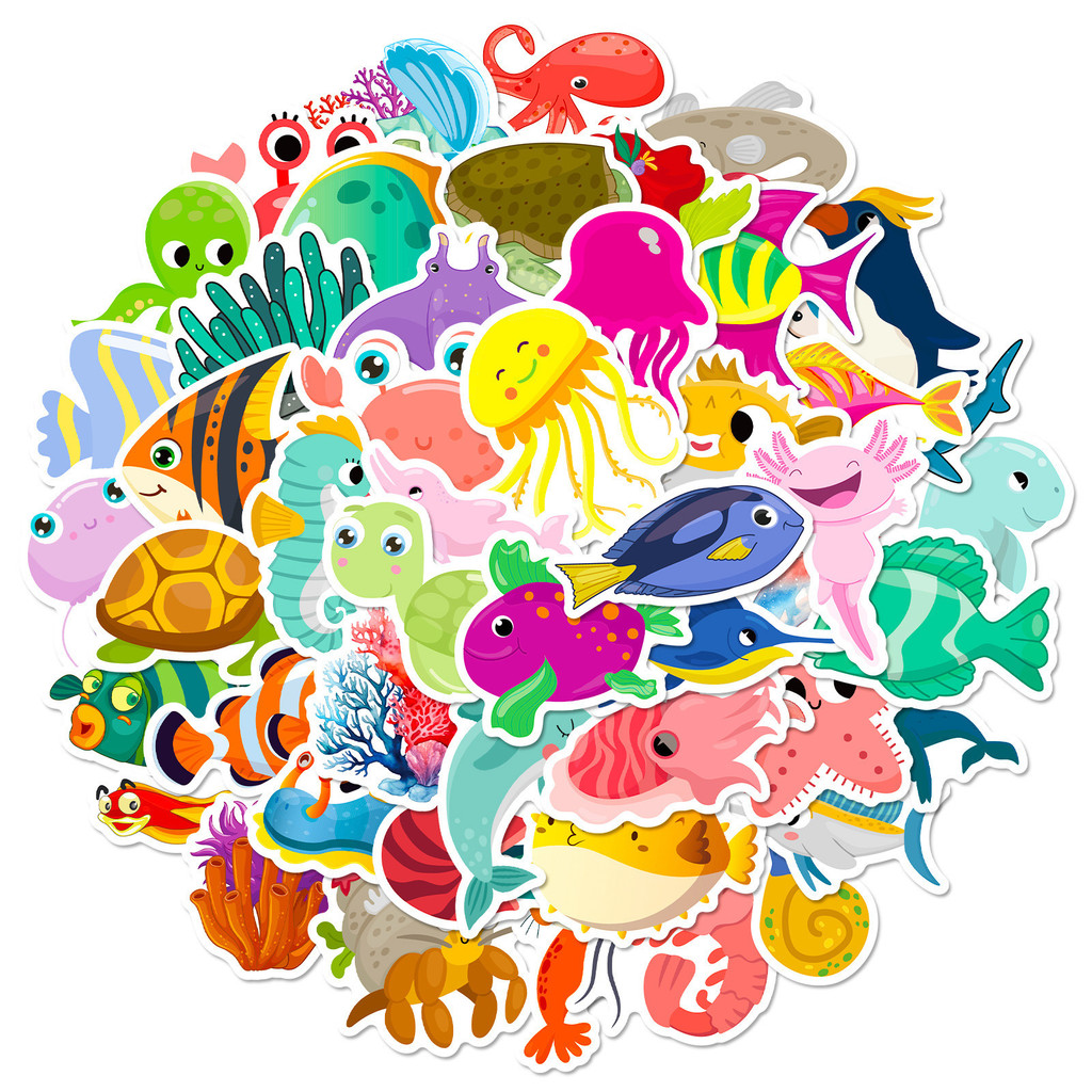 50 pegatinas de vida marina, p - Kids Toys In Store reseña y precio