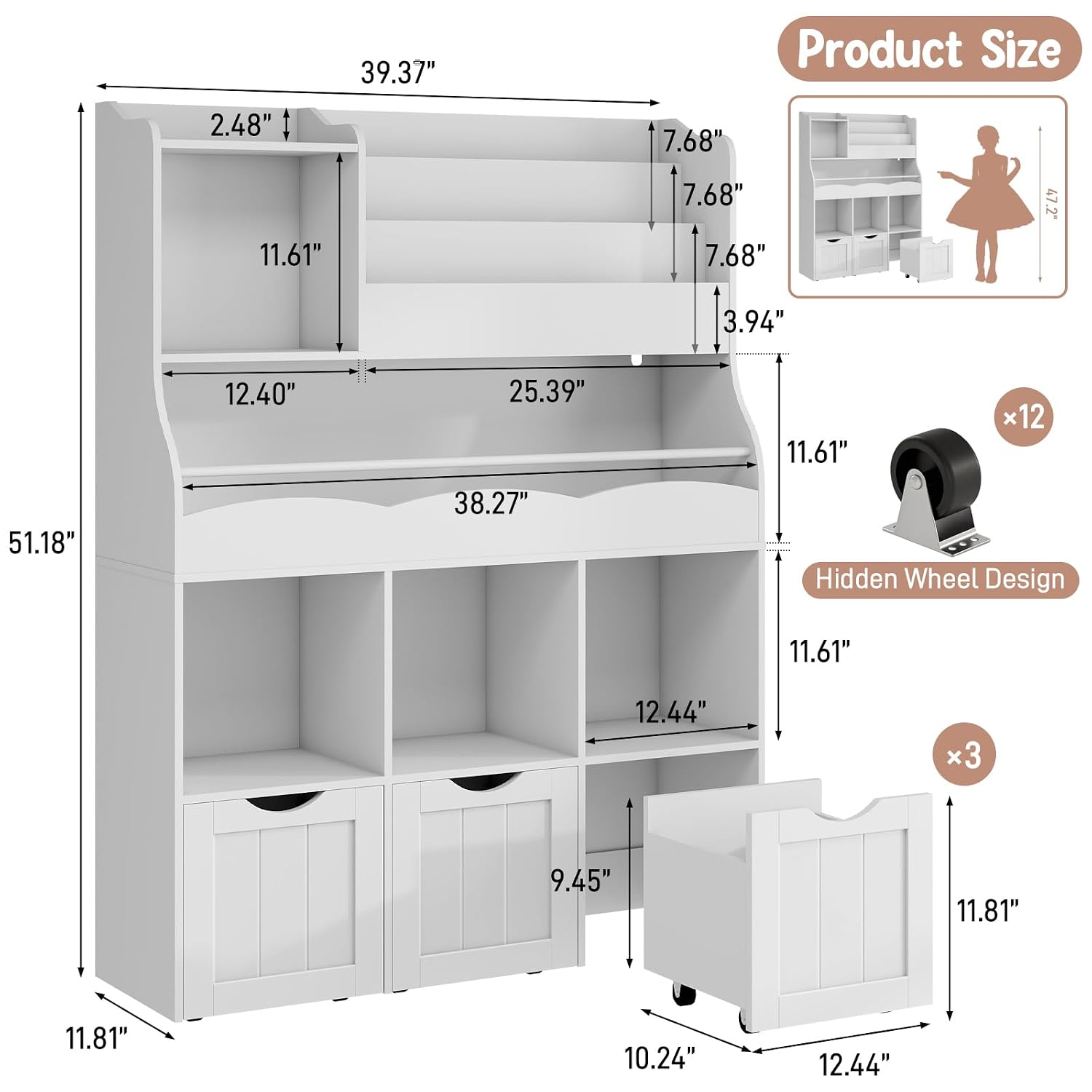 Estantería Infantil de 51.18 P - Kids Toys Drawers reseña y precio